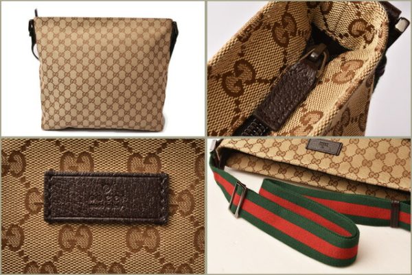 g 18 036 5 Gucci Messenger Bag GG Brown Beige