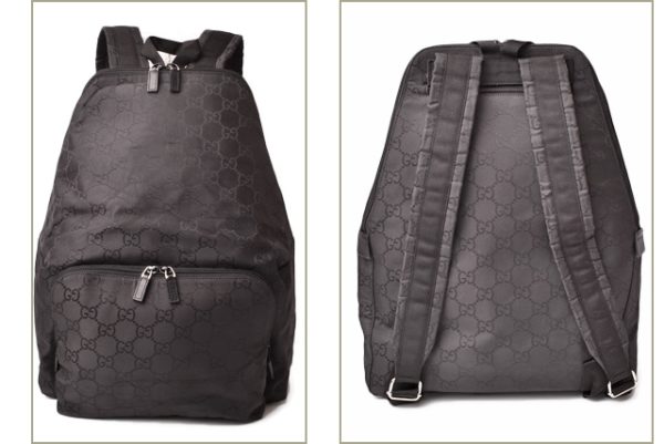 g 19 011 2 Gucci Backpack GG Nylon Black