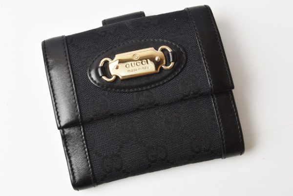 g 20 0913 2 Gucci Wallet Double Hook GG Black