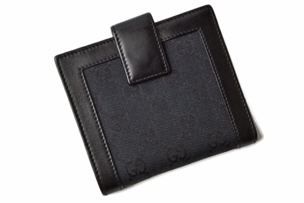 g 20 0913 3 Gucci Wallet Double Hook GG Black