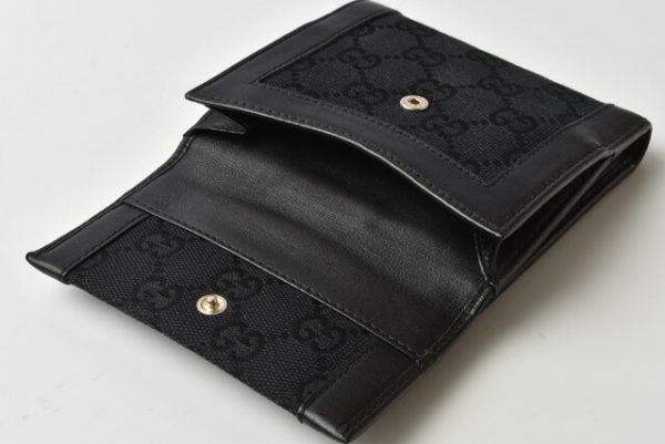 g 20 0913 8 Gucci Wallet Double Hook GG Black