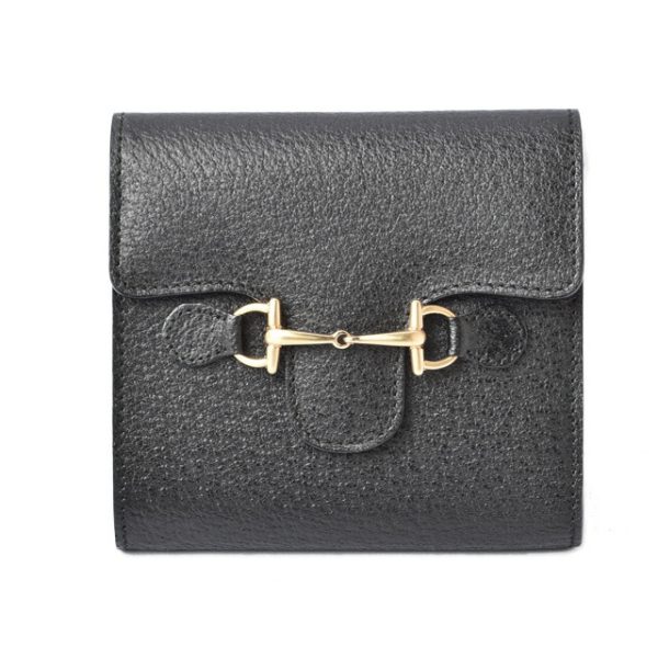 g 201008 11 1 Gucci Folding Wallet Horsebit Black