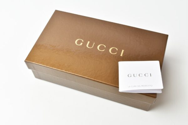 g 660 12 Gucci Double Hook Wallet Guccisima Metallic Orange