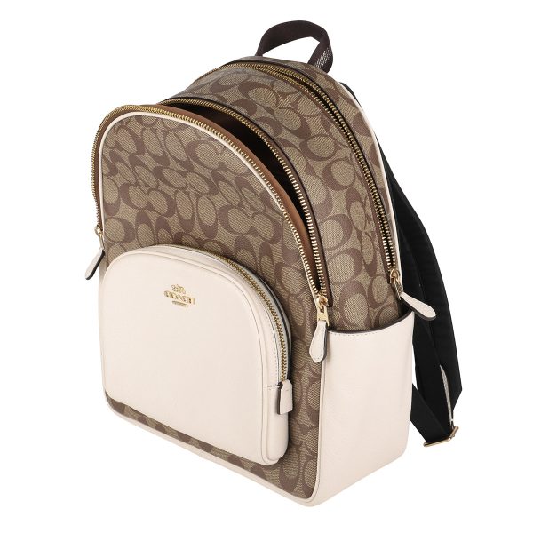 gco5671imdj8 4 Coach Signature Rucksack Brown White