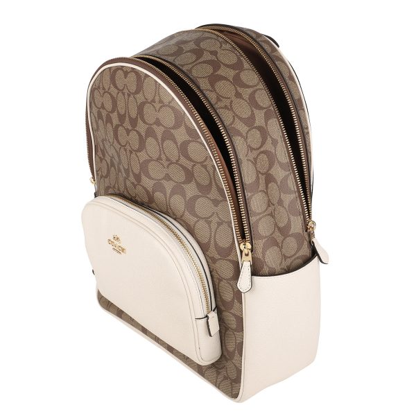 gco6495imdj8 4 Coach Signature Rucksack Brown White