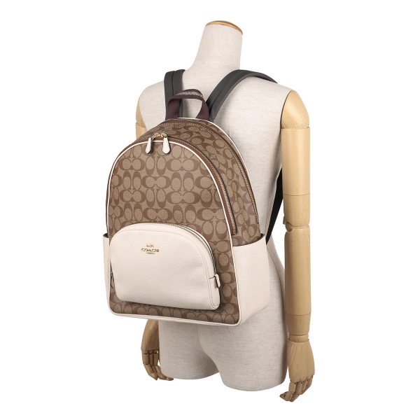 gco6495imdj8 6 Coach Signature Rucksack Brown White