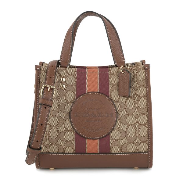 gcoc8417imvgb 1 Coach Signature Jacquard Tote Bag Beige