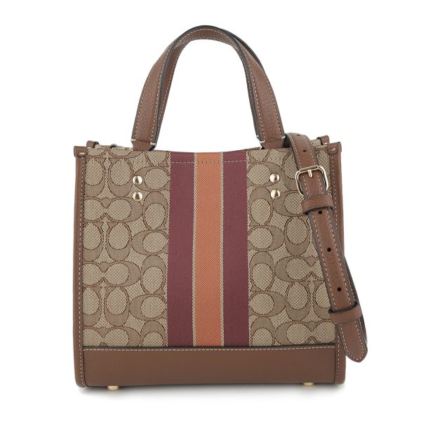 gcoc8417imvgb 2 Coach Signature Jacquard Tote Bag Beige