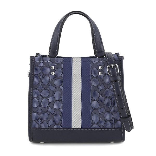 gcoc8417svvgd 2 Coach Signature Jacquard Tote Bag Blue