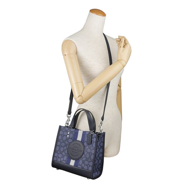 gcoc8417svvgd 6 Coach Signature Jacquard Tote Bag Blue