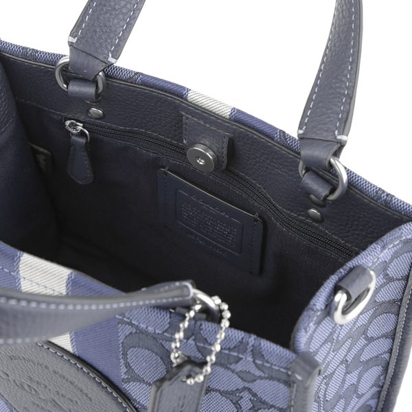 gcoc8417svvgd 7 Coach Signature Jacquard Tote Bag Blue