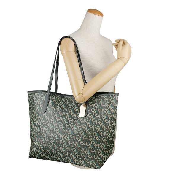 gcocf342imgrn 6 Coach Signature Monogram Tote Bag Green