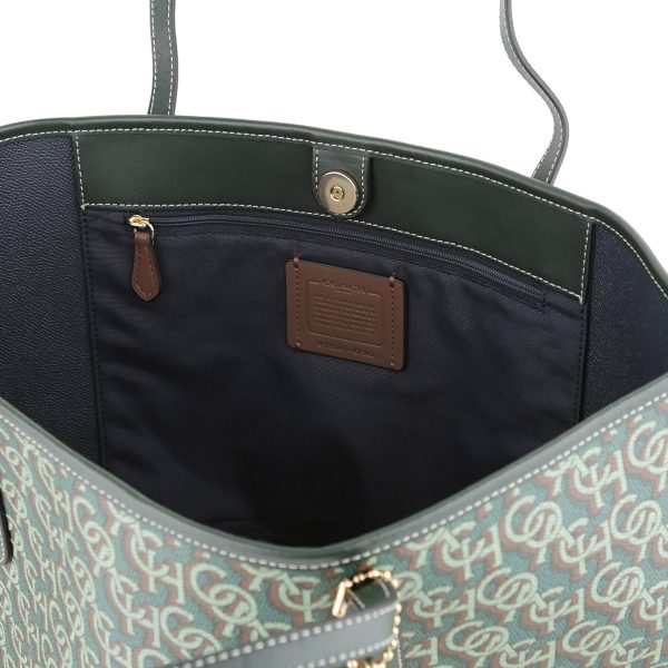 gcocf342imgrn 7 Coach Signature Monogram Tote Bag Green