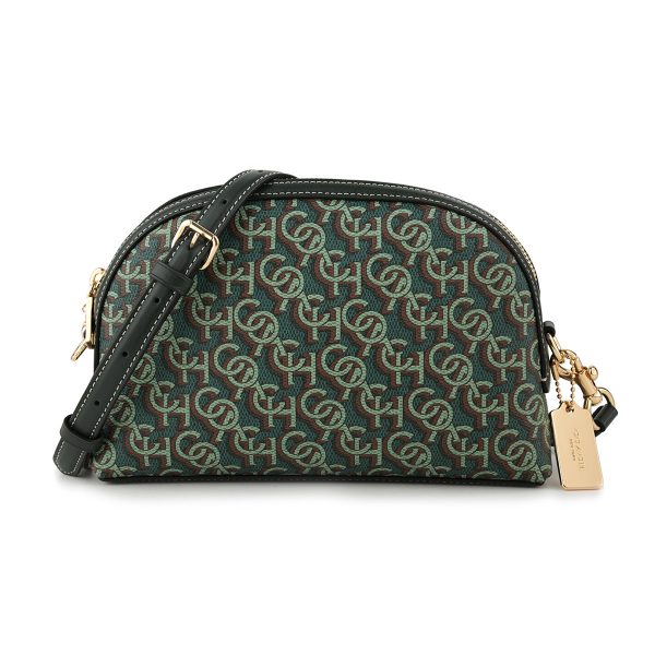 gcocf343imgrn 1 Coach Signature Monogram Shoulder Bag Green