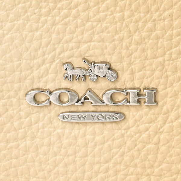 gcoch536svio 7 Coach Pebbled Tote Bag Beige