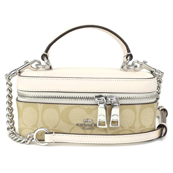 gcocj522sigha 2 Coach Signature Shoulder Bag White Beige