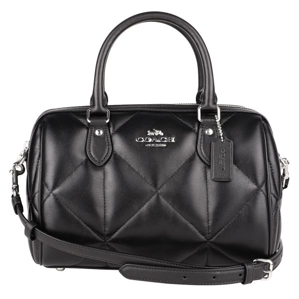 gcocj610svdtv 1 Coach Puffy Diamond Quilted Handbag Black