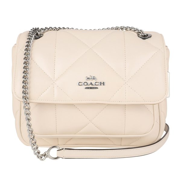 gcocj611svha 1 Coach Puffy Diamond Quilt Shoulder Bag White