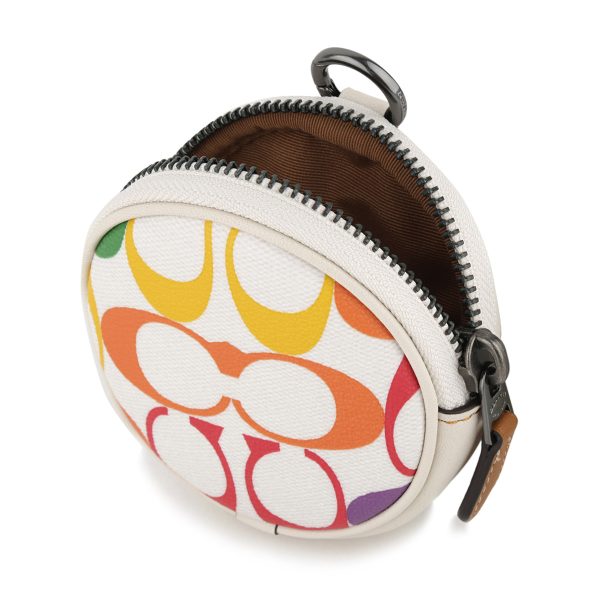 gcocj673qbcah 8 Coach Rainbow Signature Shoulder Bag White Multicolor