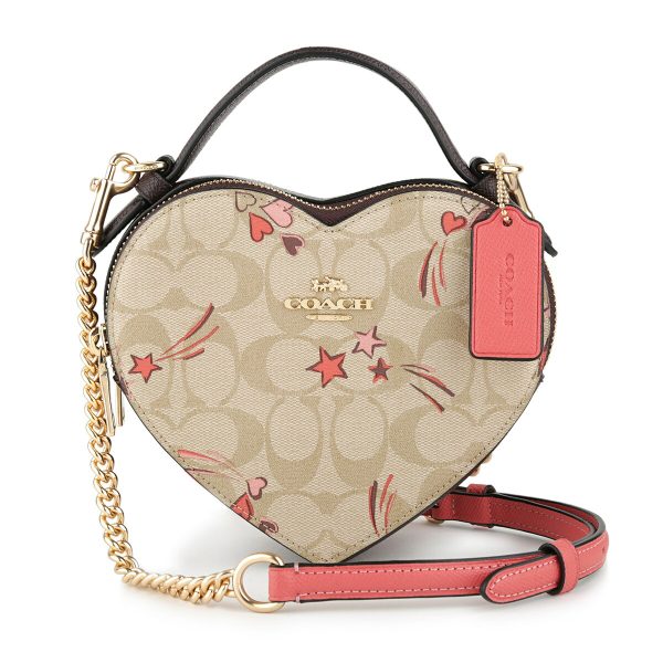 gcock523imot4 1 Coach Signature Heart Star Shoulder Bag Beige