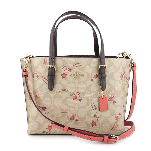 gcock561imot4 1 Coach Signature Heart Star Handbag Beige