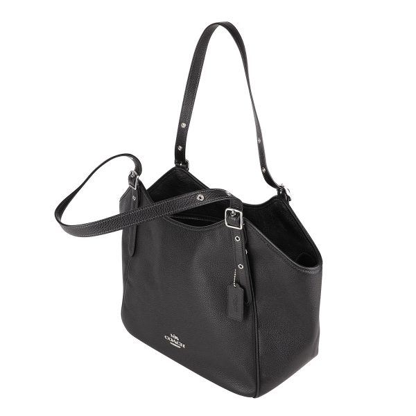 gcocm074svdtv 4 Coach Pebbled Tote Bag Black