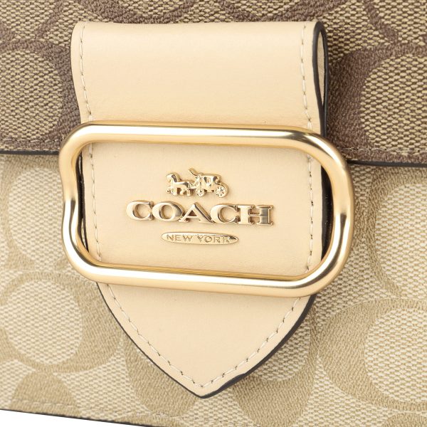 gcocm089imot4 7 Coach Shoulder Bag Signature Color Block Beige