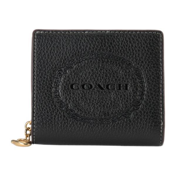 gcocm216imblk 1 Coach Heritage CM216 Wallet Black