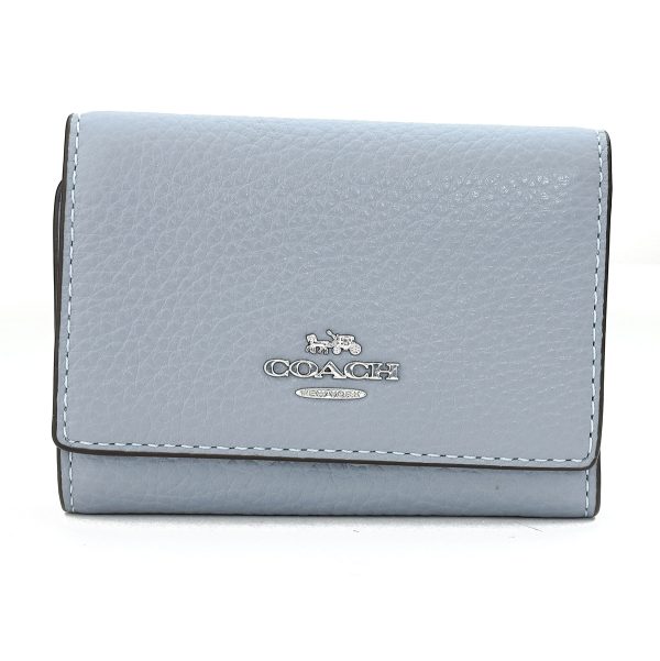 gcocm238svw3k 1 Coach Pebbled Wallet Blue Black