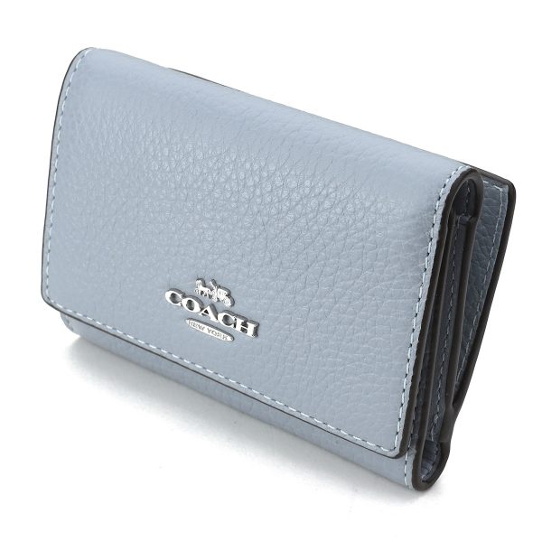 gcocm238svw3k 4 Coach Pebbled Wallet Blue Black