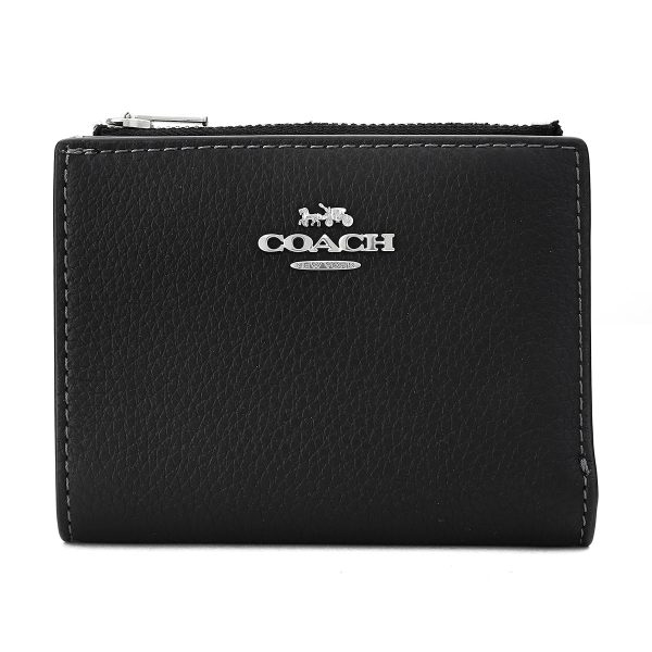 gcocm315svdtv 1 Coach Pebbled Wallet Black