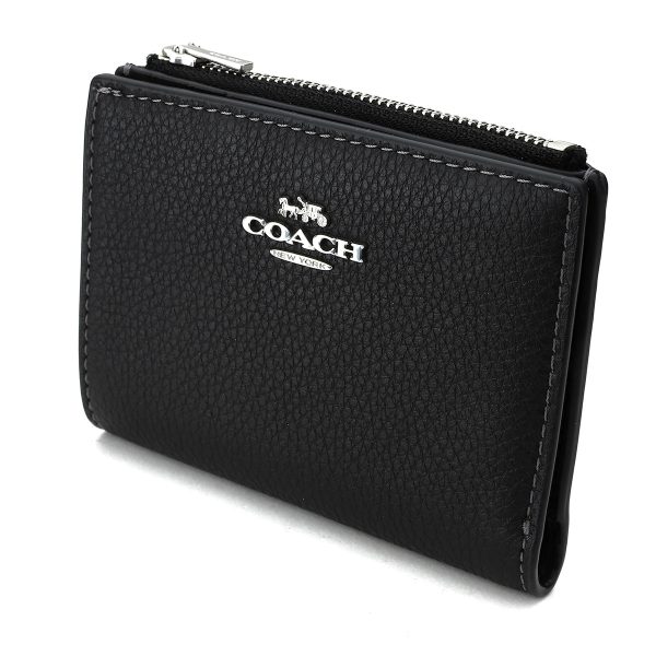 gcocm315svdtv 4 Coach Pebbled Wallet Black