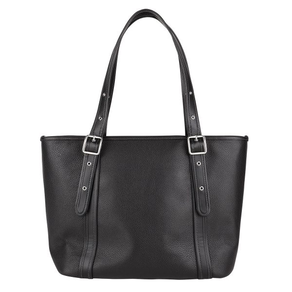 gcocn327svdtv 2 Coach Pebbled Tote Bag Black