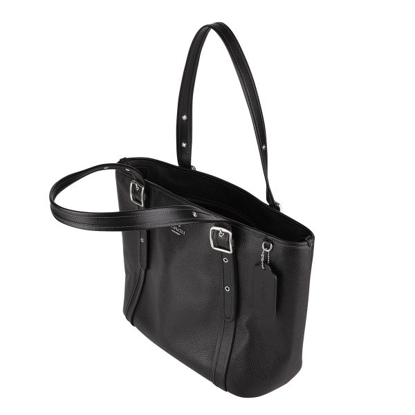 gcocn327svdtv 4 Coach Pebbled Tote Bag Black