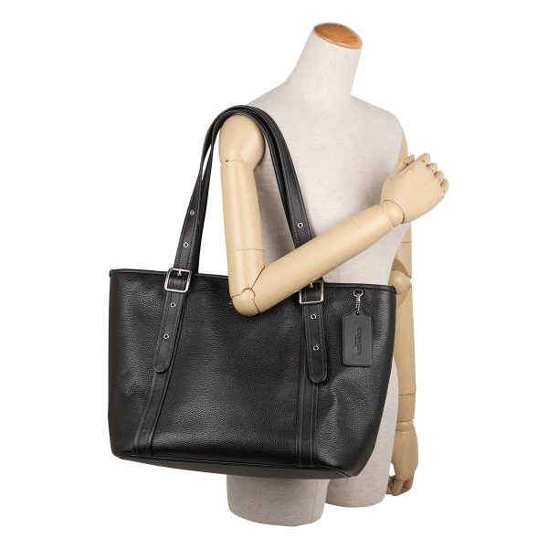 gcocn327svdtv 6 Coach Pebbled Tote Bag Black