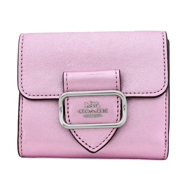 gcocp462svmp3 1 Coach Foil Metallic Smooth Wallet Pink