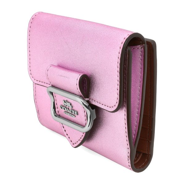 gcocp462svmp3 4 Coach Foil Metallic Smooth Wallet Pink