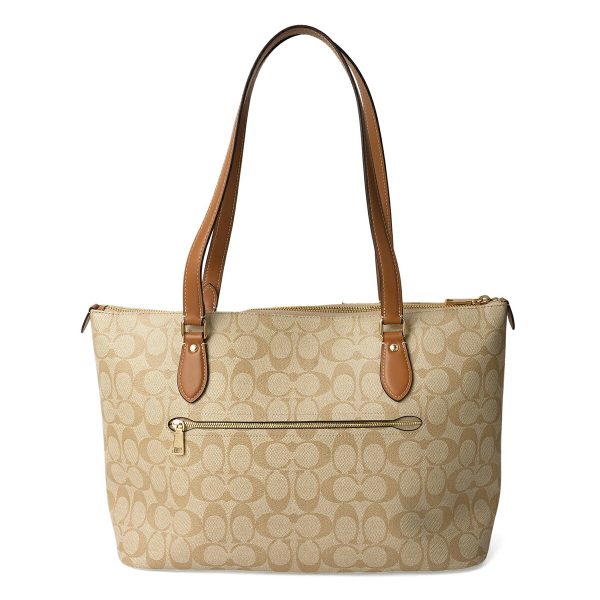 gcocr121imwqj 2 Coach Signature Stripe Tote Bag Beige