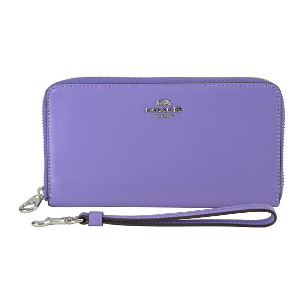 gcocr623sviz 6 Coach Refined Calf Long Wallet Purple