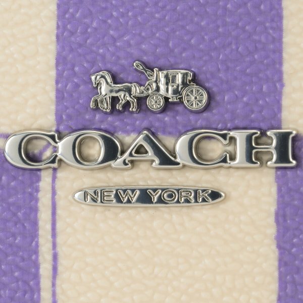 gcoct217svwpb 8 Coach Checker Wallet Purple