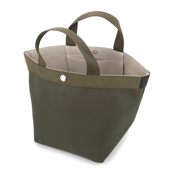 ghc707gp4343 4 Herve Chapelier Pebbled Grain Tote Bag Green