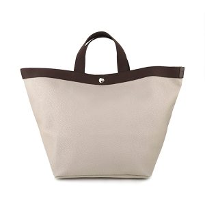 ghc725gp6369 1 Herve Chapelier Pebbled Grain Tote Bag Greige