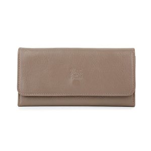 gilc0775p618 1 IL BISONTE long wallet Vacchetta Greige