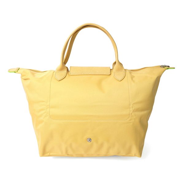 glo1623919a81 2 Longchamp Le Pliage Green Top Handle Bag M Yellow