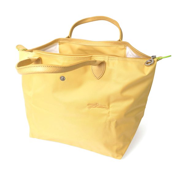 glo1623919a81 4 Longchamp Le Pliage Green Top Handle Bag M Yellow