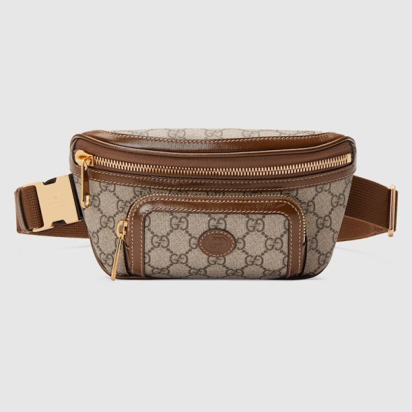 gu 1065 1 GUCCI Belt Bag Interlocking GG Supreme