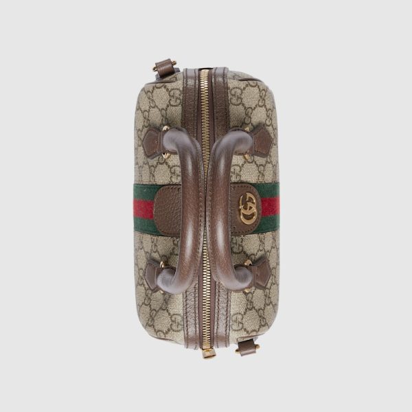 gu 1357 3 GUCCI Ophidia Mini Top Handle Bag Ebone GG Canvas