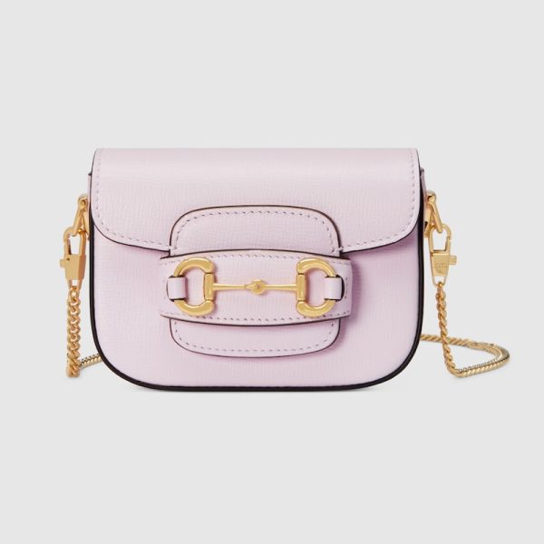 gu 1486 1 GUCCI Horsebit 1955 Super Mini Bag Pink