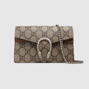 gu 1563 1 Gucci GG Pattern Shoulder Bag Diagonal GG Canvas Beige