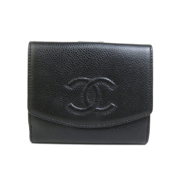 h30141g CHANEL Wallet Coco Mark Black